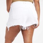 Good American 🆕  Shorts Plus 22 White Jean Denim Cut Off Frayed Hems Ripped NEW Photo 8