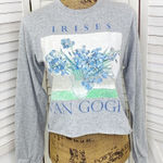 Mad Engine Vangogh Irises Print Crop T Shirt Gray Juniors Small Size undefined Photo 0