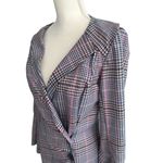 Parker  Plaid Side Button Blazer Dress Size 8 Photo 3