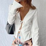 Princess Polly NWT long sleeve front tie top- Size 2 Photo 0