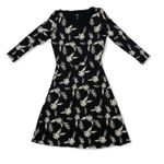 Women's DIP 3/4 Sleeve Swing Dress Black Size XS Photo 0