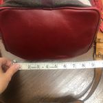 Burberry  Belgrove Red Fringe Suede‎ Leather Nova Check Bucket Bag Crossbody Photo 9