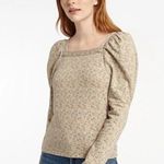 Splendid NWT  Josephine Sweatshirt  Square Neckline Puff Sleeve Photo 0