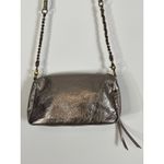 Elliott Lucca Pewter Bronze Woven Metallic Convertible Crossbody Purse Photo 5