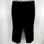 Kate Spade Kick Flare Pants Mid Rise Cropped Zip Fly Twill Black Career 12 NWT Photo 6