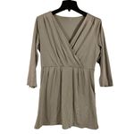 Garnet Hill  grey faux wrap pocket tunic dress size m Photo 1