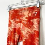 Gymshark Red Orange Tie Dye Splotchy High Rise Athletic Workout Leggings Size S Photo 3