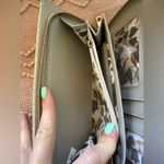 Women’s wristlet with gold accents and wrist strap Tan Photo 5