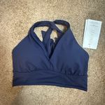 Athleta  Plunge Bikini Top D-DD Navy Blue Quick Drying NWT Swim Beach Size XXS Photo 0