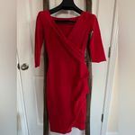 Chiara Boni Red  La Petite Robe Florian Side Ruffle Dress / Sz 40/Small Photo 8