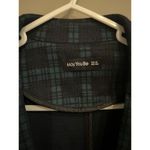 Amazon Blazer Jacket Preppy Blue Green Plaid Pockets Lapel Collar Button Women's XS NWT Photo 6