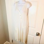 MADO et les autres Swim Cover Up Sweater Dress Asymmetrical Knot Back White 4 White Photo 5