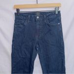 Just Black Denim Dark Wash High Waisted Fringe Hem Ankle Crop Jean size 25 Photo 2