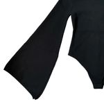 Olivaceous women's size medium black long sleeve ribbed mock neck bodysuit Photo 4