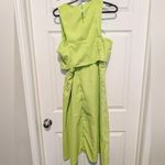 Milk&Honey Bright Green Eyelet Skirt Set Crop Top Maxi Midi Large Boho Spring Photo 9