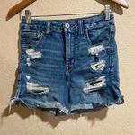 American Eagle  Outfitters AEO curvy distressed hi-rise shortie shorts 2 Photo 0