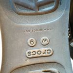 Crocs Flip Flops Thong Sandals Dual Comfort Geometric Navy Blue Women's 9 Photo 2