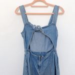 Madewell Denim Apron Bow-Back Lightweight Cropped Jumpsuit Size 0 Photo 6