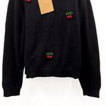 Teddy Fresh  Cherry on Top Beaded Cardigan Sweater Top Black Red 3X Cherries Photo 8