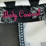 Body Central Bodycon Dress Size M Black White Rave Party Club Y2K Mesh Cut Out Photo 3