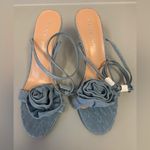 Madden Girl  Women's Size 9.5 Blooming‎ Denim Flower strap heel Shoes elegant Photo 2