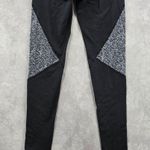 Reebok  Gray Black Stretch Cotton Tight Fit Active Leggings Pants Bottoms Small Photo 5
