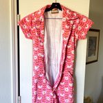 Big Bud Press Daisy Chain Jumpsuit Pink Floral Cotton Twill Medium GUC Photo 6