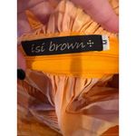 Isi Brown Dress women Medium Yellow Pleated One Shoulder Cutout Asymmetric‎ Midi Photo 10
