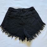 Garage  Denim Black Mini Festival Shorts 5/21 – Women’s Frayed Hem Summer Style Photo 1