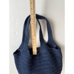 The Sak Navy Blue Crochet Hobo Shoulder Bag Handmade Indonesia Boho Photo 5