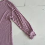 Loft Outlet Ribbed Soft Pink Boat Neck 3/4 Sleeve Top Sz Small Photo 2