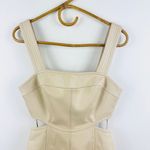 Jonathan Simkhai vegan leather cut out mini dress in vanilla Size 2 Photo 5