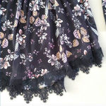 Nicole Miller N/Nicholas Floral Print Knee-Length Lace Insert Mini Dress Size 0 Photo 2