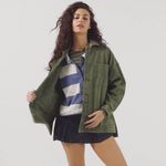 Free People  Madison City Oversized Denim Jacket Adventurer Wash Size L NEW Photo 2