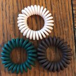 Pink/brown/green Rubber Hair Ties Multiple Photo 0