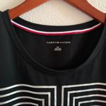 Tommy Hilfiger Black Tee T-Shirt with Geometric Graphic Preppy Classic Large Photo 1