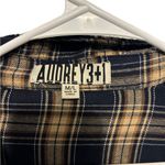 Audrey 3+1 plaid long sleeve button down shirt size m/l Photo 2