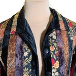 Coldwater Creek Vintage  Velvet Patchwork Sequin Jacket Petite Medium Boho Photo 1