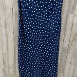 Forever 21 Blue Polka Dot High Rise Midi Skirt Photo 3