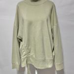Knox Rose Ruched Side Long Sleeve Mock Neck Sweatshirt Light Green Size XXL Photo 1