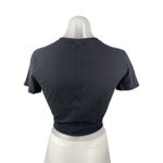 Lululemon Womens Black Tie knot Front Short Sleeve Crop Tee T Photo 1