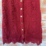 Free People Intimately Lace Snap Up Dress Maroon Women’s Medium Red Photo 2
