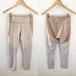 Outdoor Voices  Leggings Warmup 7/8 Colorblock Desert Oatmeal Cloud S EUC Photo 2