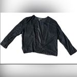 Laurence Kazar VTG Lawrence Kazar Black Floral Beaded Sequin 100% Silk Evening Jacket XL, Lined Photo 1