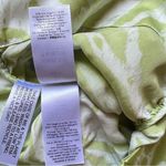 Ganni  Zebra Stripe Organic Silk Stretch Ruched Blouse Green 36/S Margarita Photo 9