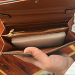 Valentino Orlandi Brown and Tan Crossbody Bag with Monogram Photo 8