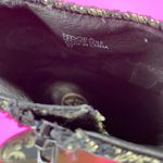 Ash  Fedora Black Gold Embroidered Floral Ankle Boot Sz 37 Photo 6