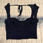 SheIn Navy Corset Top Photo 0