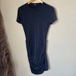 Lululemon charcoal black drapey ruched side wrap dress Photo 2