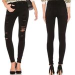 AGOLDE ‎ Sophie high rise skinny jeans black distressed Photo 1